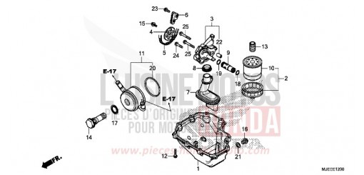 CARTER D'HUILE/POMPE A HUILE CB650FAG de 2016